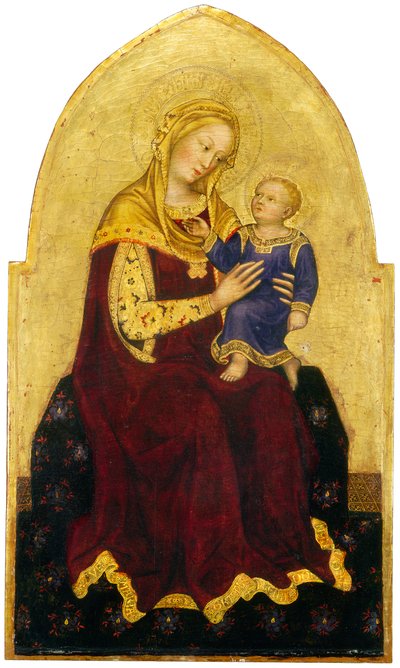 Madonna en Kind op de troon, ca. 1420 door Gentile da Fabriano